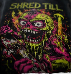 Original neon monster transfer artwork